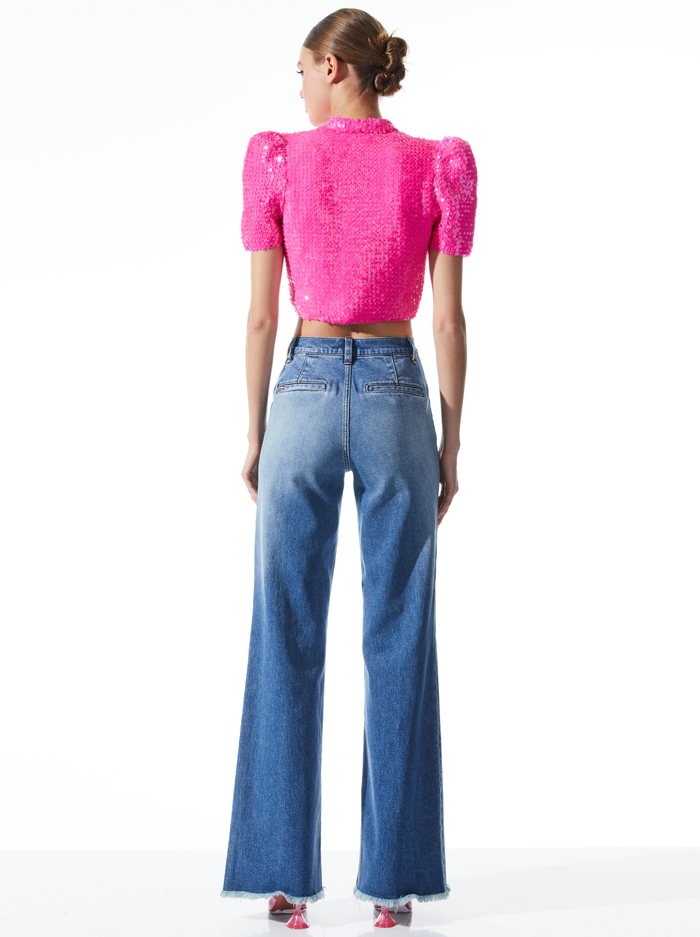 SHERRYL SEQUIN JACKET - FRENCH ROSE image 1 - Alice And Olivia