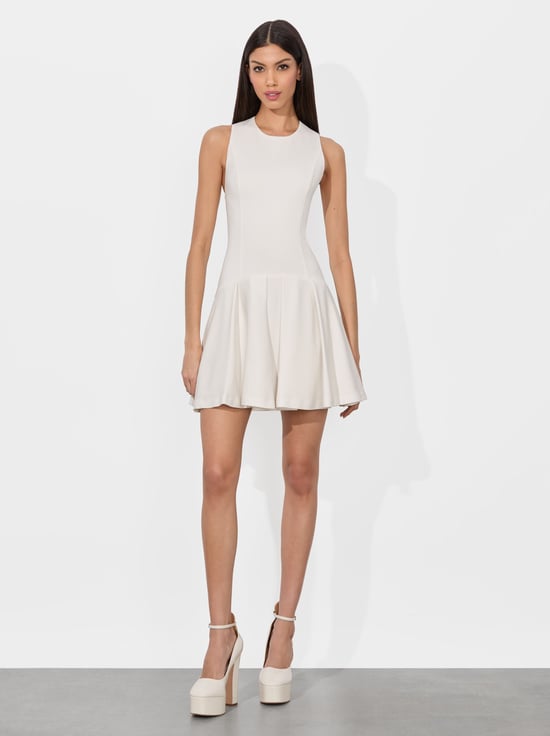 OFF WHITE-ADLEY DROP WAIST MINI DRESS