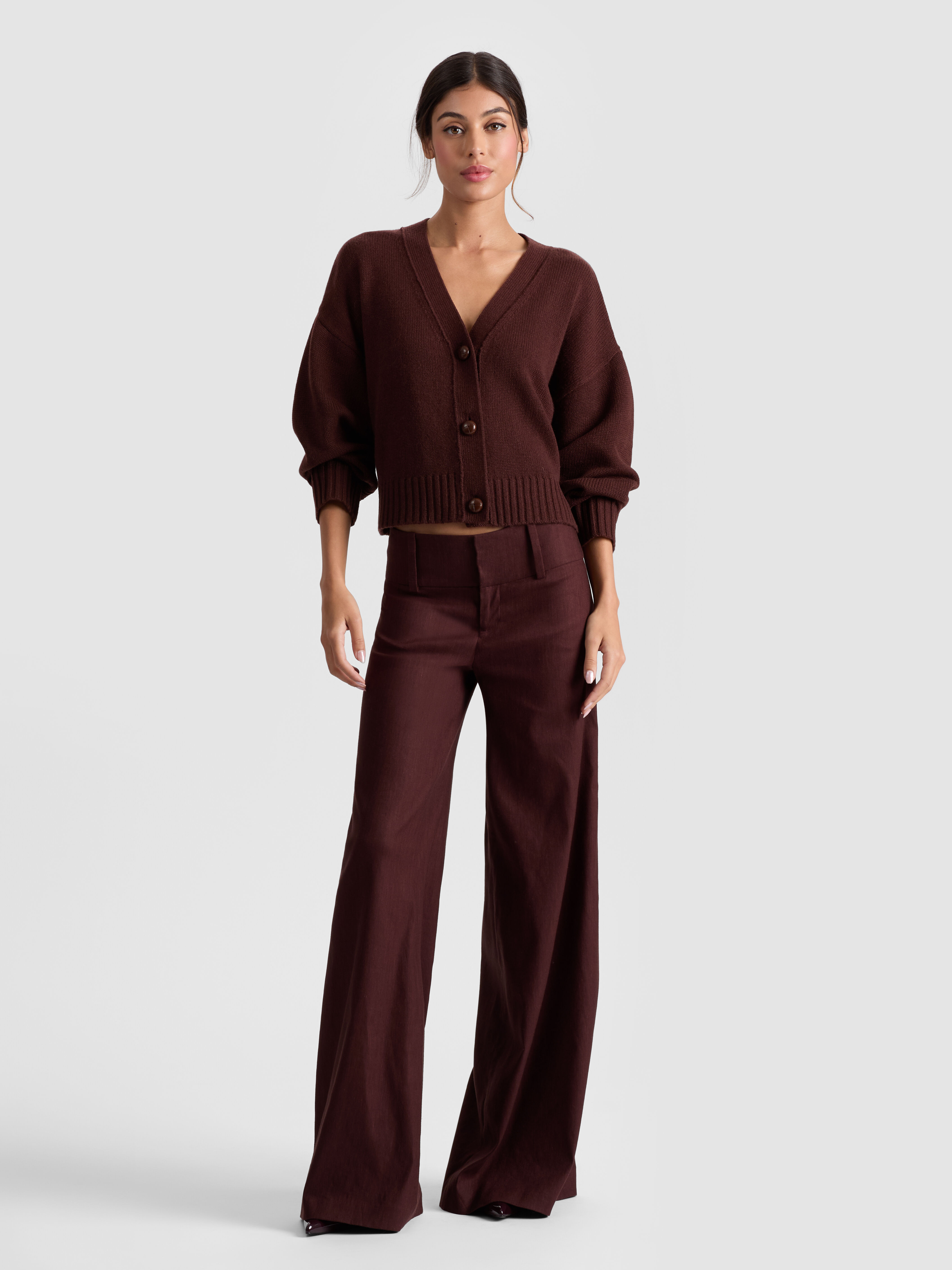 New Harvey Leather Jacket In Mocha | Alice + Olivia