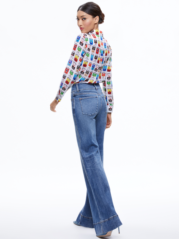 WILLA STACE FACE PLACKET TOP - STACE SOUP image 1 - Alice And Olivia