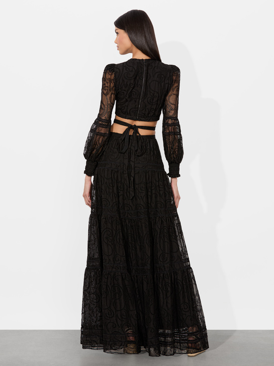BLACK-PATRICA TIERED DRESS