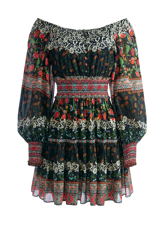 CLEMENTINA TIERED MINI DRESS - PARADISE MULTI image 5 - Alice And Olivia