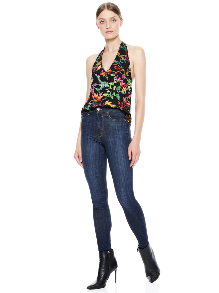 MARIS HALTER TOP - LEAF image 2 - Alice And Olivia