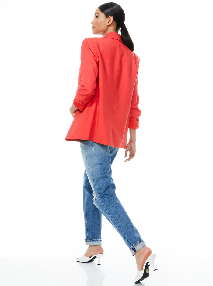 DENNY BOYFRIEND BLAZER - BRIGHT POPPY image 1 - Alice And Olivia