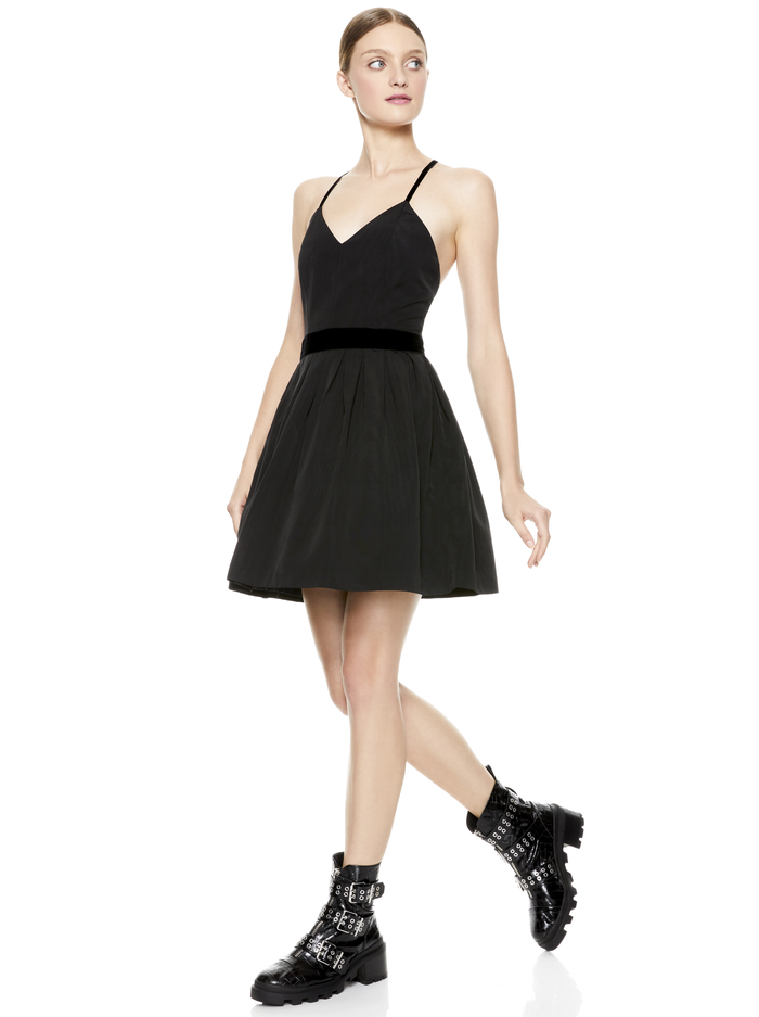 MADISON PLEATED MINI DRESS - BLACK image 5 - Alice And Olivia