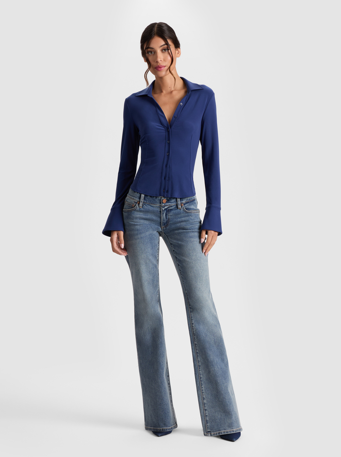 FREYA FITTED TOP - INDIGO image 1 - Alice And Olivia