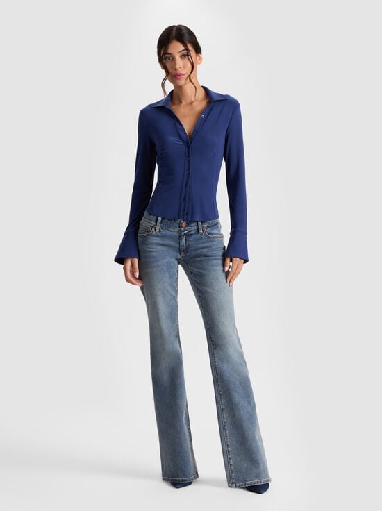 INDIGO-FREYA FITTED TOP