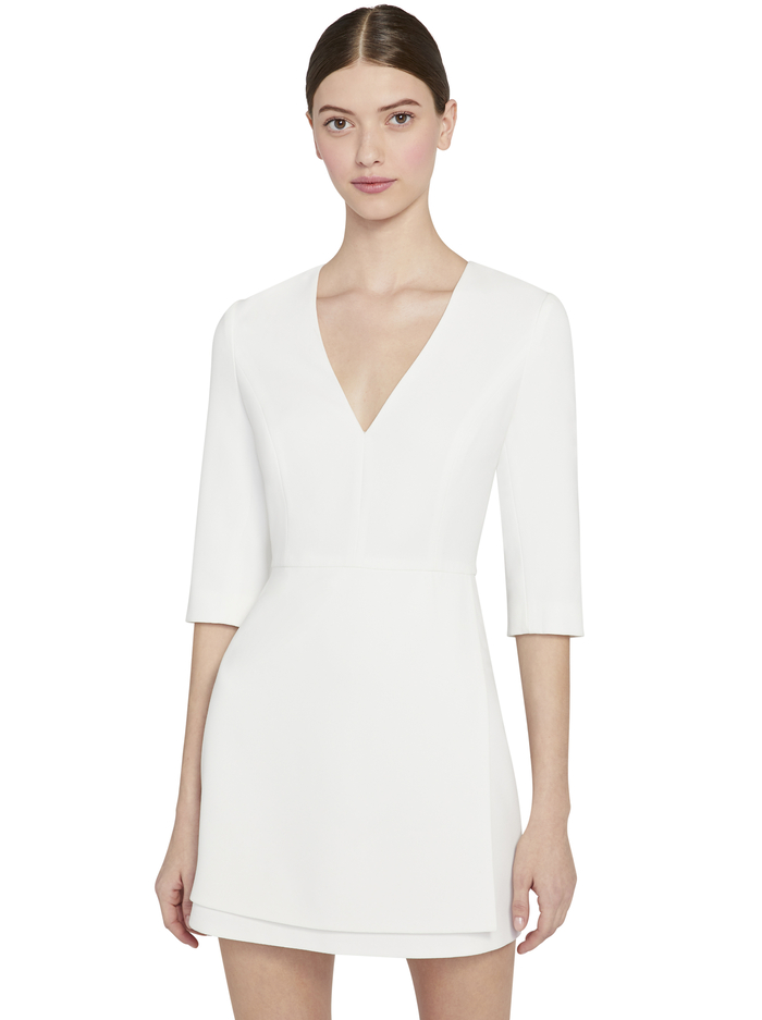 STEVIE DOUBLE LAYER MINI DRESS - OFF WHITE image 2 - ALICE + OLIVIA