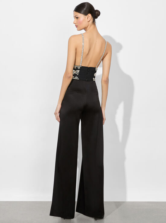 BLACK-CARLI EMBELLISHED BRA TOP