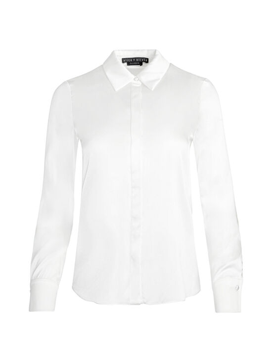 OFF WHITE-BRADY SILK BLOUSE