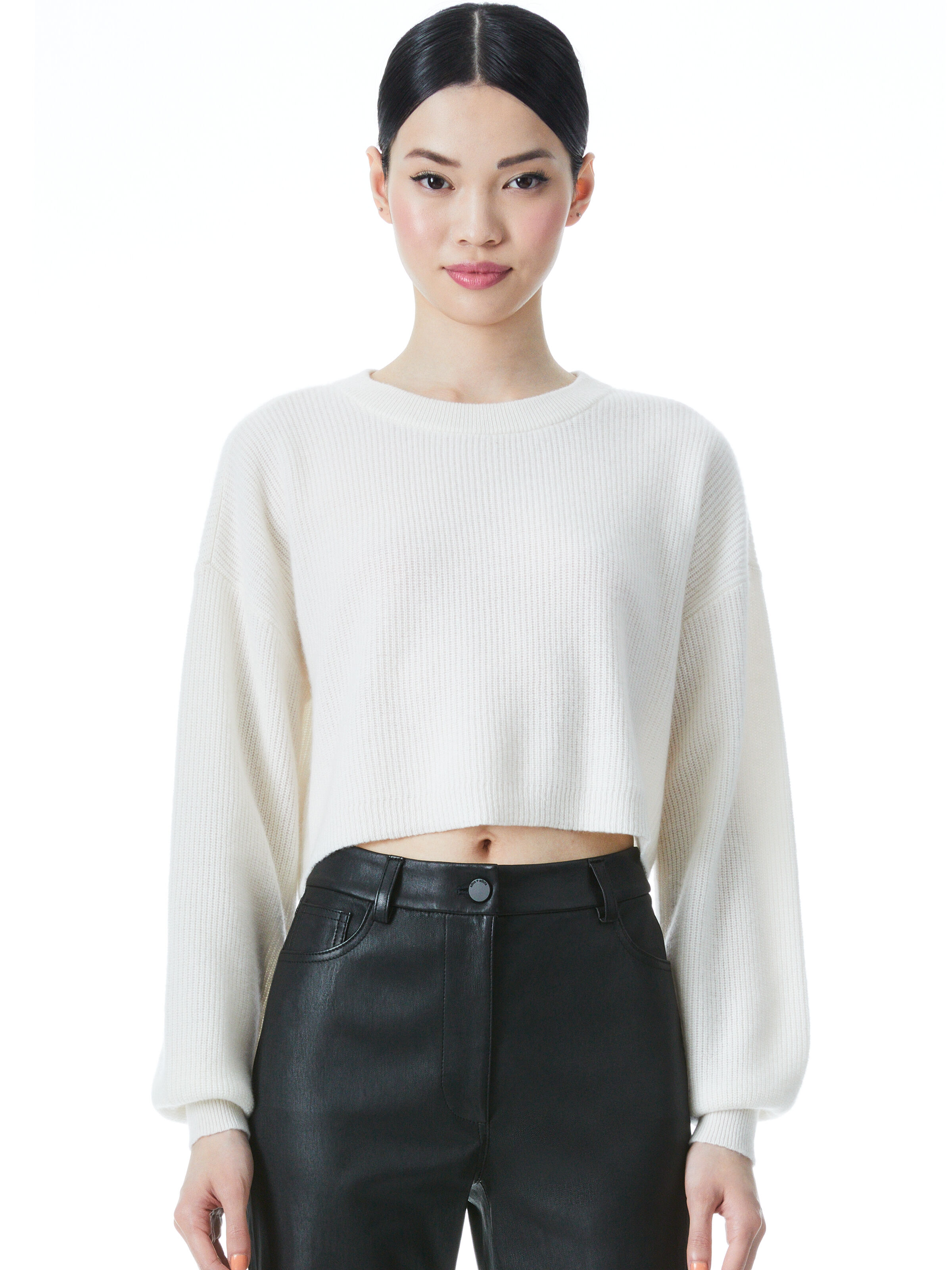 olivia Rosi Embellished Sweater Knit Top Black Size XS NWOT Alice
