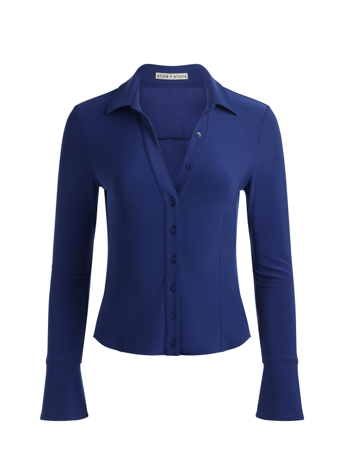 FREYA FITTED TOP - INDIGO image 5 - Alice And Olivia