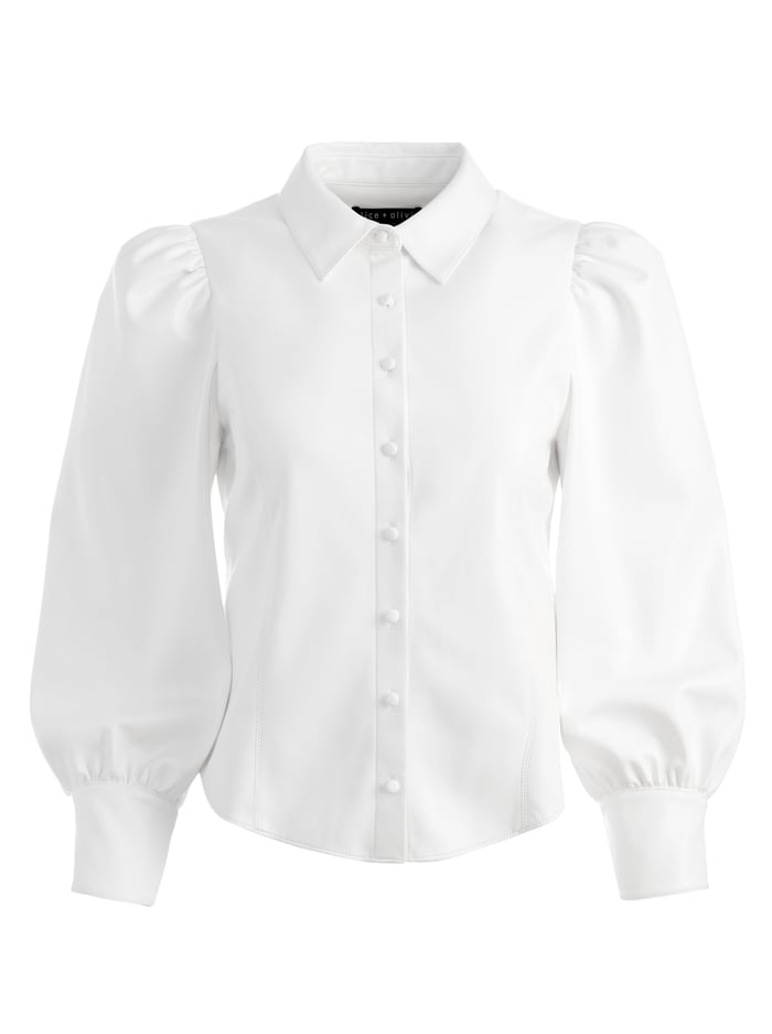 NADINE VEGAN TOP - OFF WHITE image 5 - Alice And Olivia
