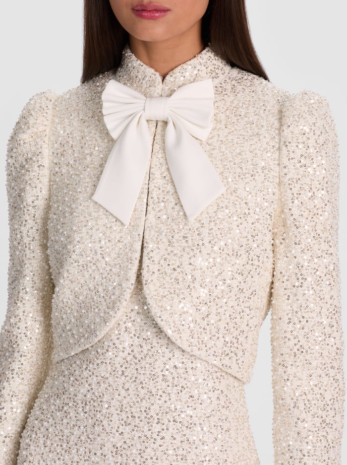 ILARIA EMBELLISHED JACKET - OFF WHITE image 2 - Alice And Olivia
