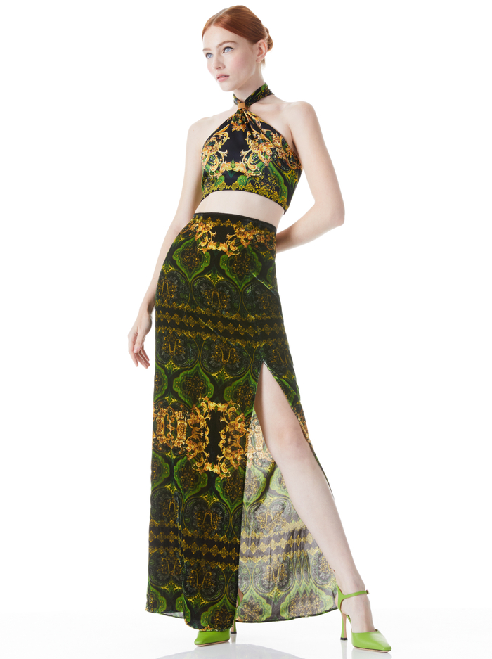 STEPHINE MAXI SKIRT - RENDEZVOUS/MULTI image 4 - Alice And Olivia