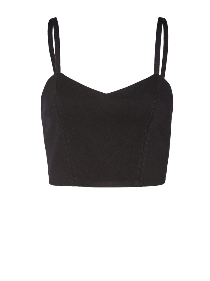 ARCHER CROPPED CAMI - BLACK image 3 - Alice And Olivia