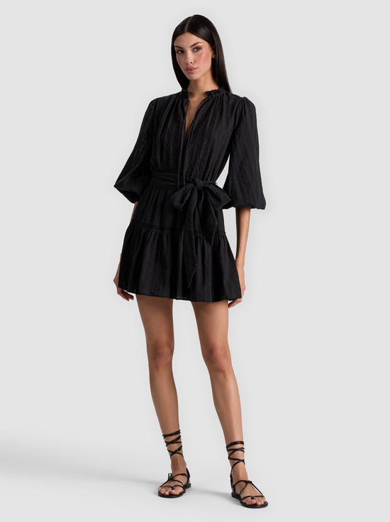 BLACK-SADIE MINI SHIRT DRESS