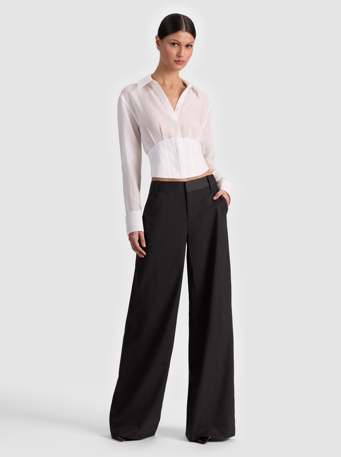 STU BAGGY PANT - CHARCOAL image 1 - ALICE + OLIVIA