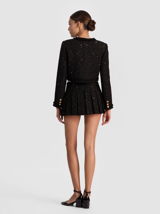 BLACK-DUMONT EMBELLISHED TWEED JACKET