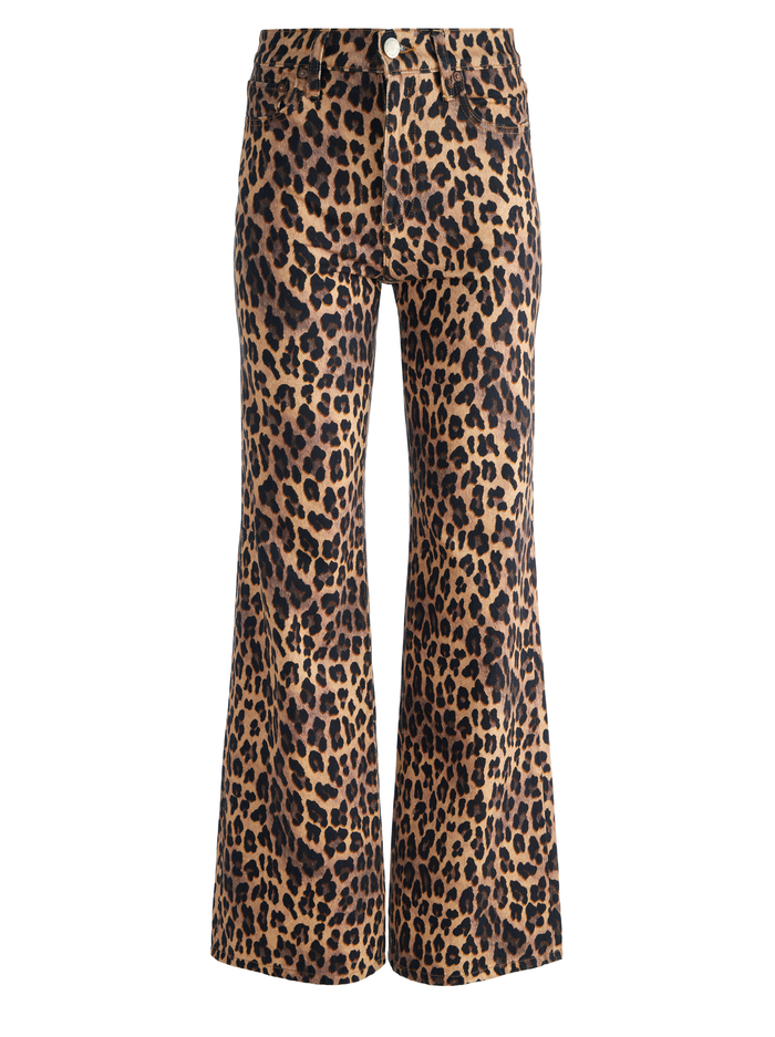 WEEZY LEOPARD JEAN - SPOTTED LEOPARD DARK TAN image 5 - Alice And Olivia