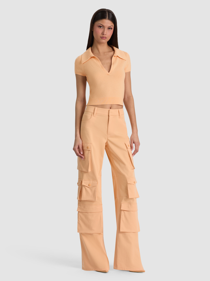 OLYMPIA CARGO PANT - LIGHT PEACH image 1 - ALICE + OLIVIA