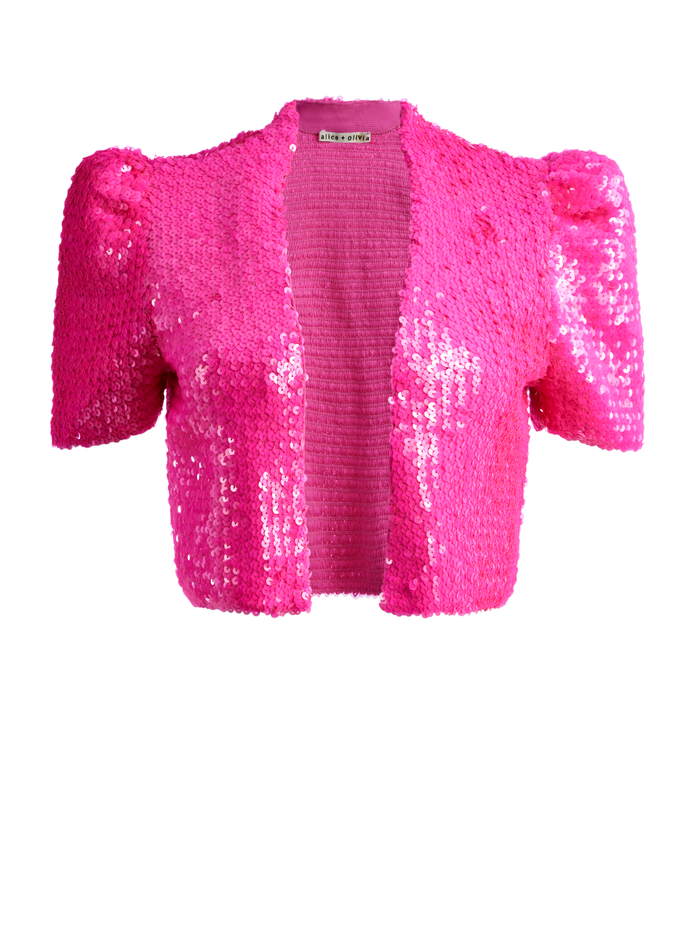 SHERRYL SEQUIN JACKET - FRENCH ROSE image 5 - Alice And Olivia