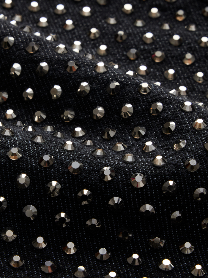 TRISH EMBELLISHED JEAN - MAYA CHARCOAL BLACK/HEMATITE image 1 - Alice And Olivia