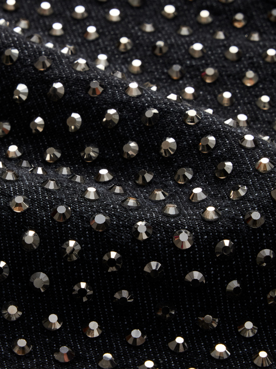 MAYA CHARCOAL BLACK/HEMATITE-TRISH EMBELLISHED JEAN