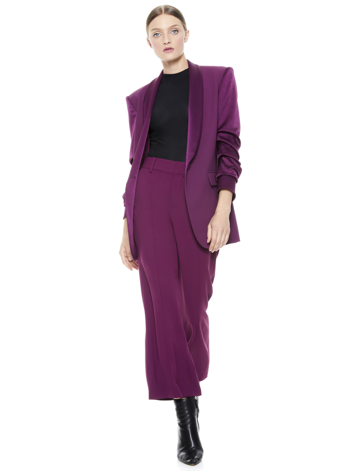RONNIE SCRUNCHED SLEEVE BLAZER - BOYSENBERRY image 5 - ALICE + OLIVIA