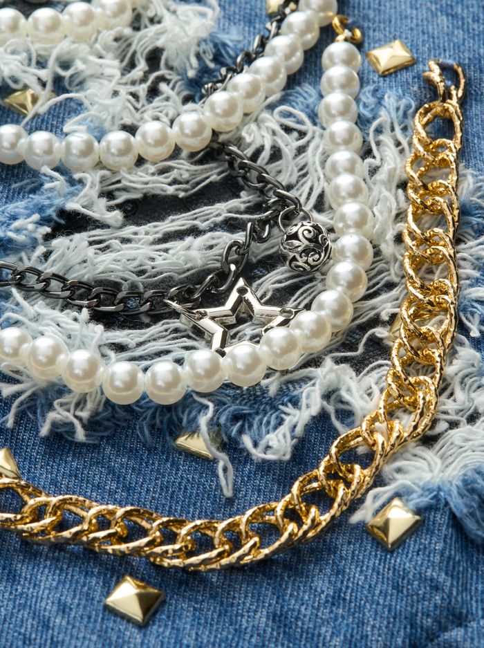 HARPER EMBELLISHED RIPPED JEAN - GEORGETTA VINTAGE BLUE image 1 - ALICE + OLIVIA
