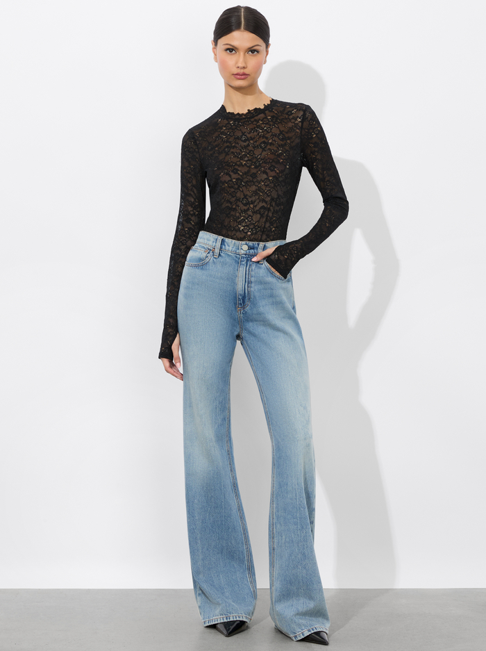 TAEYN LACE BODYSUIT - BLACK image 2 - Alice And Olivia