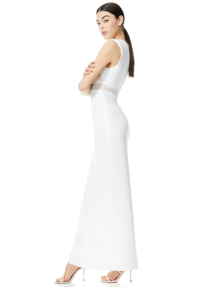 WHITLEY SLEEVELESS GOWN - OFF WHITE image 4 - Alice And Olivia