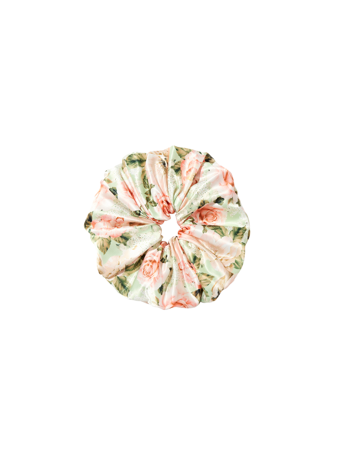 CHER LARGE SCRUNCHIE - MORNINGSIDE FLORAL PISTACHIO image 2 - Alice And Olivia