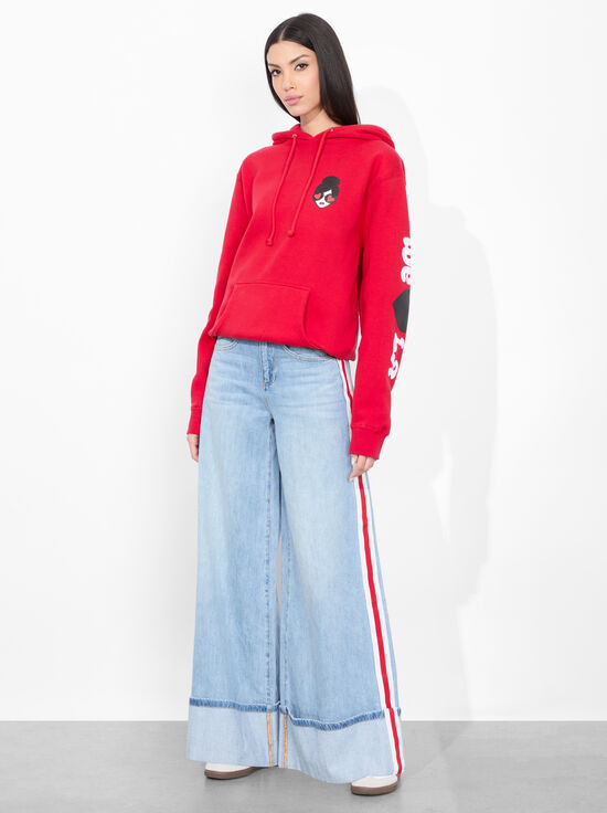 BRIGHT RUBY-WE HEART LA HOODIE