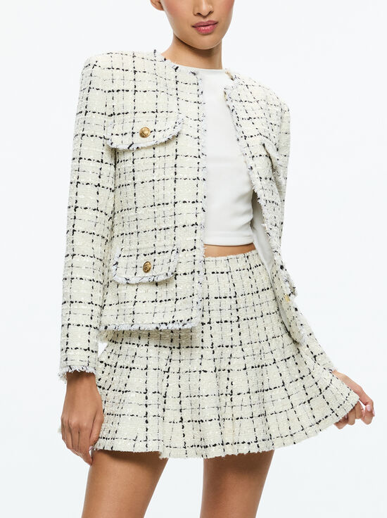 OFF WHITE/BLACK-ZONA MINI SKIRT