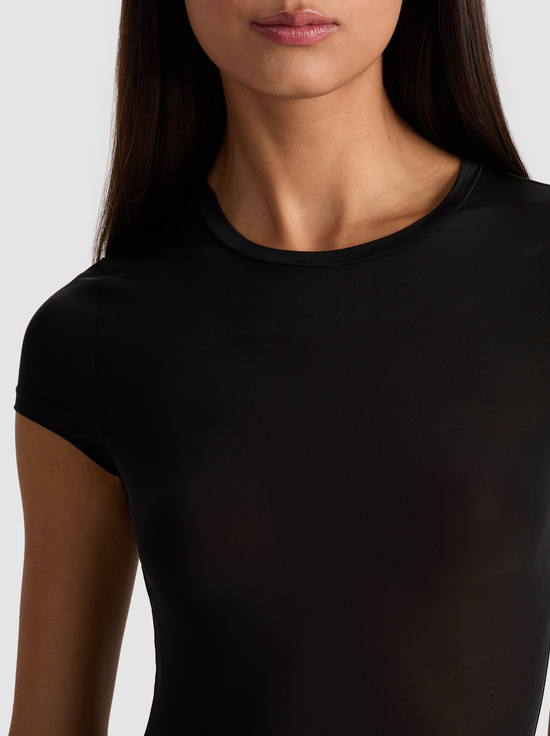 BLACK-HOTTIE SHORT SLEEVE BODYSUIT