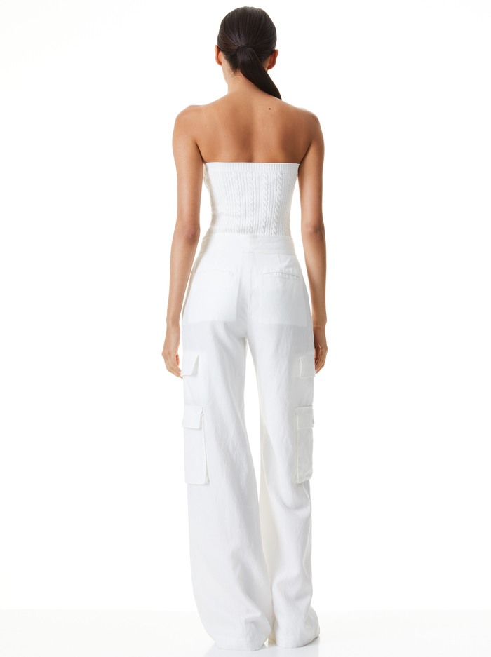 IZZIE CABLEKNIT TUBE TOP - SOFT WHITE image 1 - ALICE + OLIVIA