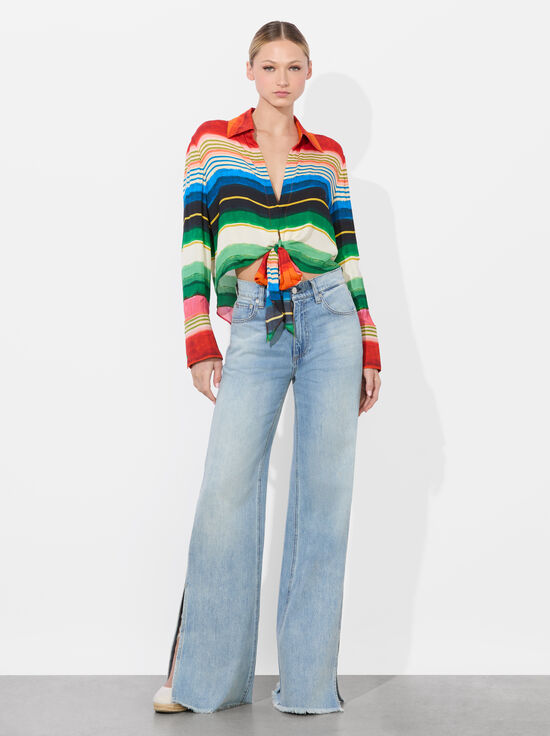 RAINBOW REEF-HANNON TIE FRONT BLOUSE