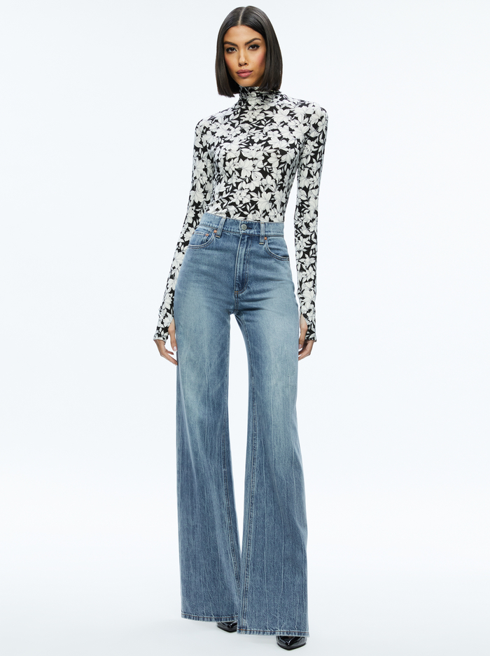 DELAINA TURTLENECK TOP - HOMEROOM FLORAL image 2 - Alice And Olivia