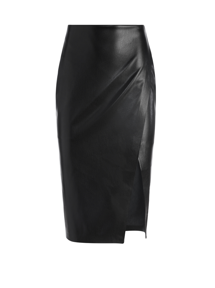 SIOBHAN VEGAN MIDI SKIRT - BLACK image 5 - Alice And Olivia