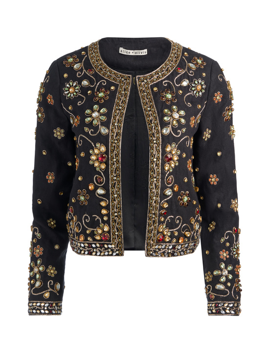 BLACK/MULTI-KIDMAN EMBELLISHED JACKET