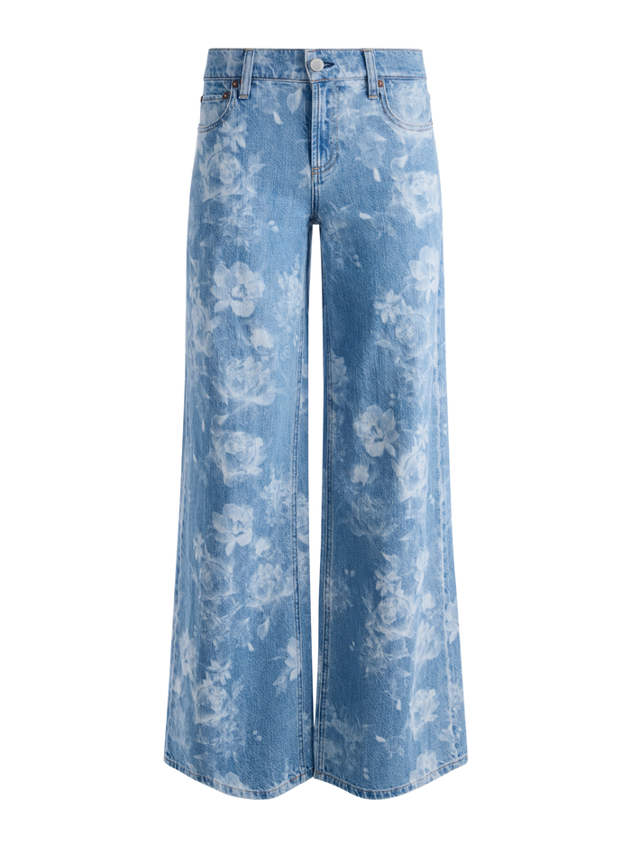 TRISH LOW RISE BAGGY JEAN - LOTUS FLORAL image 5 - Alice And Olivia
