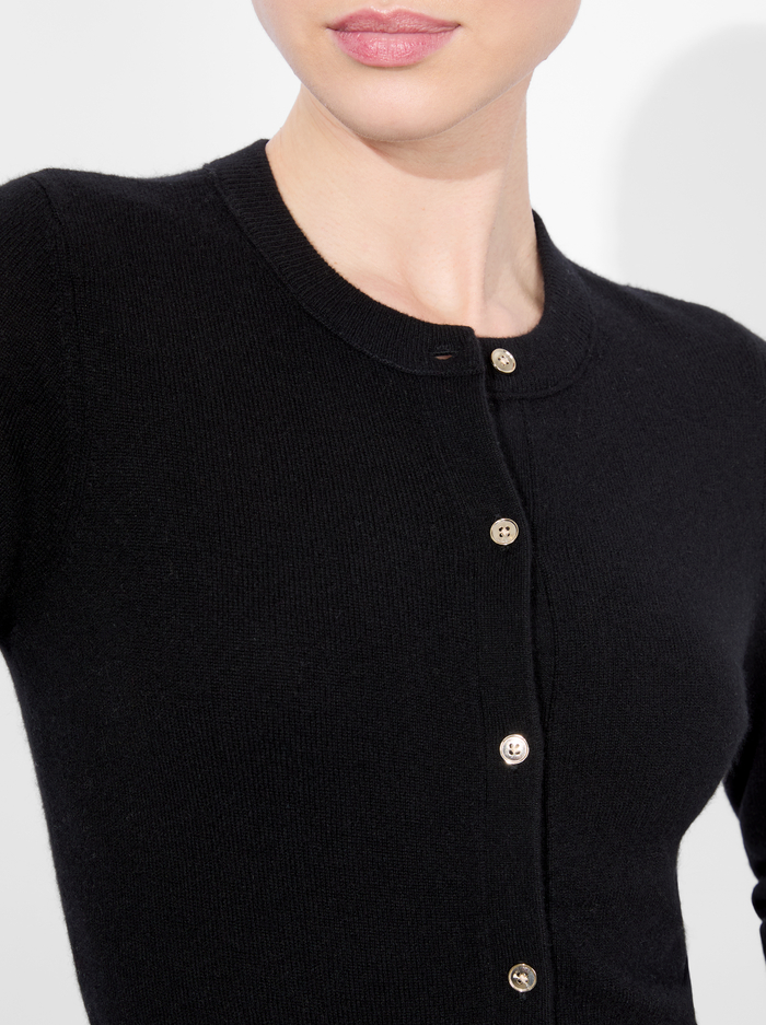 DOLLIE CASHMERE CARDIGAN - BLACK image 3 - Alice And Olivia