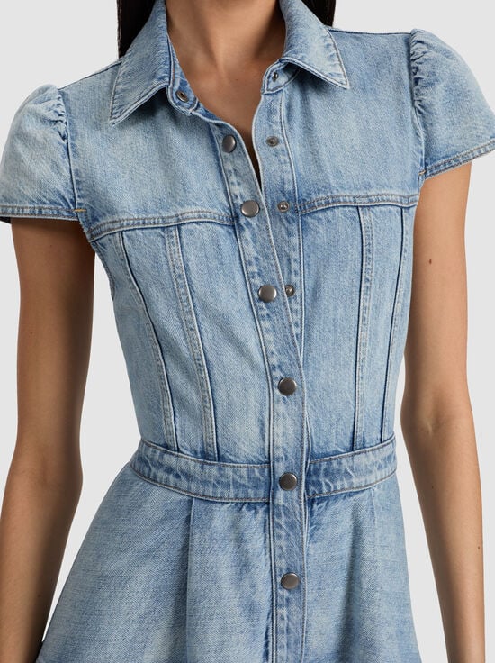 LIGHT ADELE-PATSY DENIM MIDI DRESS