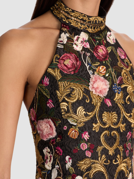 EVERMINE-GATZ EMBELLISHED CROP TOP