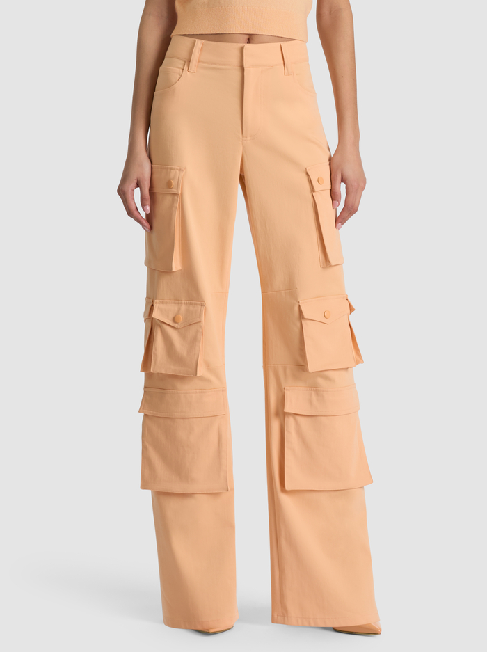 OLYMPIA CARGO PANT - LIGHT PEACH - ALICE + OLIVIA