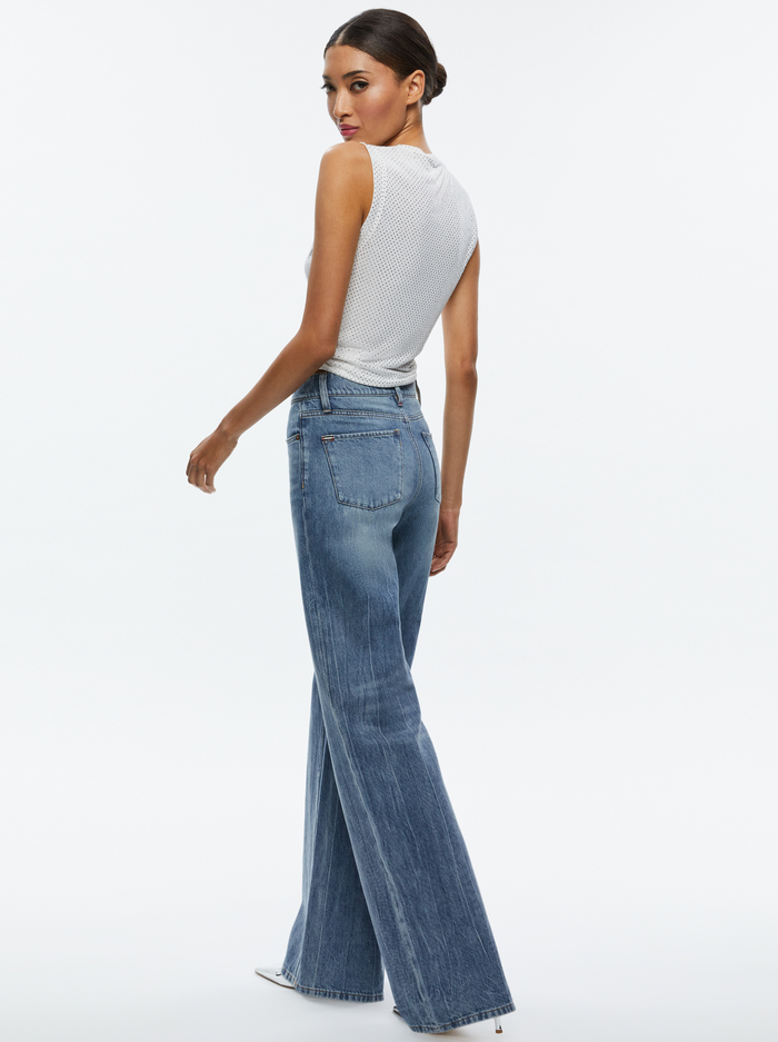 KAPPA EMBELLISHED CROPPED TANK - OFF WHITE/CLEAR image 2 - Alice And Olivia