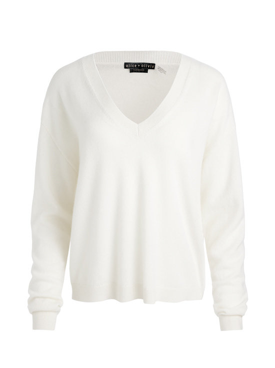 ECRU-WILLIAMS CASHMERE PULLOVER