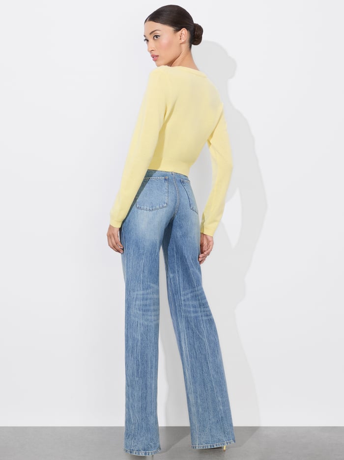 DOLLIE CASHMERE CARDIGAN - BUTTER image 2 - Alice And Olivia