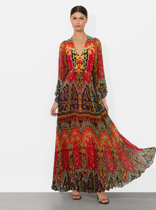 LOVE NOTE-BENNET PLEATED MAXI DRESS